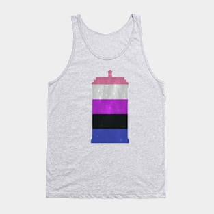 Genderfluid Pride TARDIS Tank Top